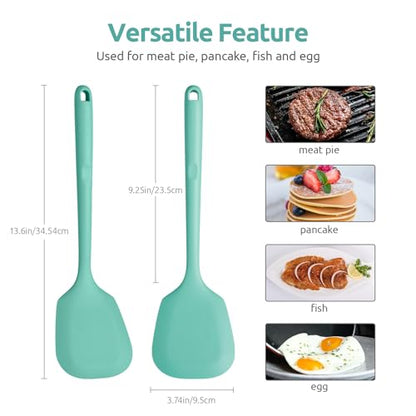 U-Taste 13.6" Silicone Kitchen Utensil Set: Heat Resistant Cooking Gadgets (Set of 5, Black)