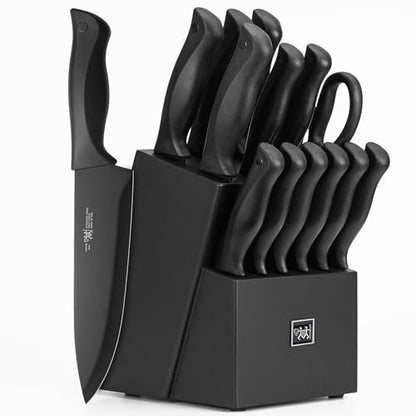 Hunter Knife Set: 15-Piece Black Kitchen Set