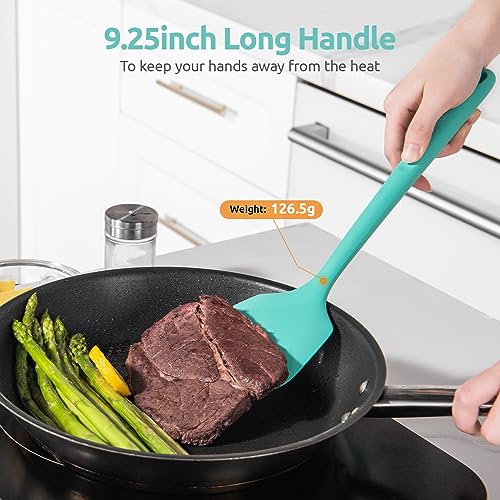 U-Taste 13.6" Silicone Kitchen Utensil Set: Heat Resistant Cooking Gadgets (Set of 5, Black)