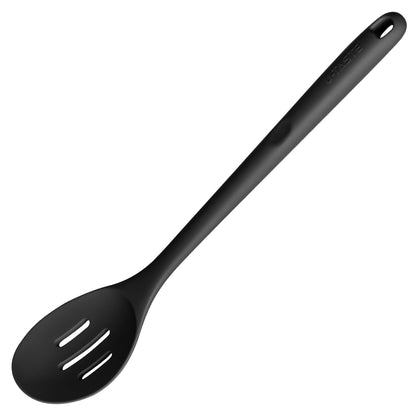 U-Taste 13.6" Silicone Kitchen Utensil Set: Heat Resistant Cooking Gadgets (Set of 5, Black)