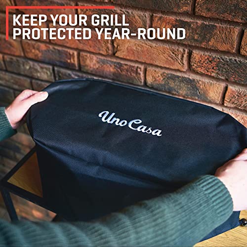 Uno Casa Hibachi Grill: Portable Charcoal Grill with Double-Sided Net and Waterproof Cover