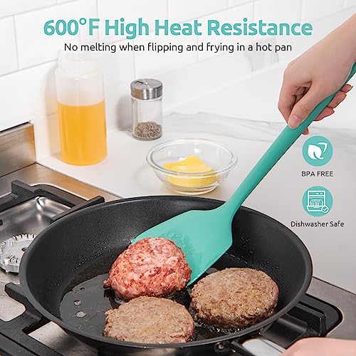 U-Taste 13.6" Silicone Kitchen Utensil Set: Heat Resistant Cooking Gadgets (Set of 5, Black)