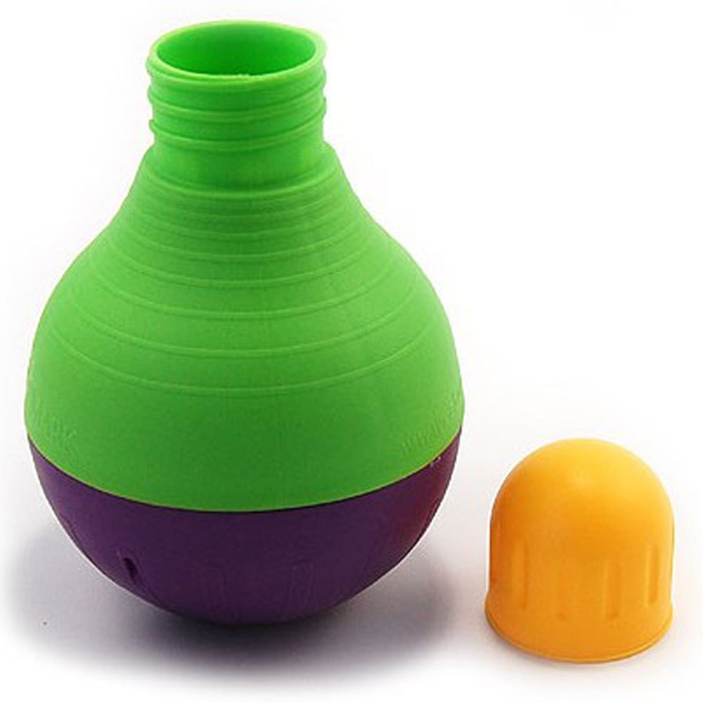 Starmark Bob-A-Lot Interactive Pet Toy: Engaging Fun for Dogs of All Sizes!-Large, Yellow/Green/Purple