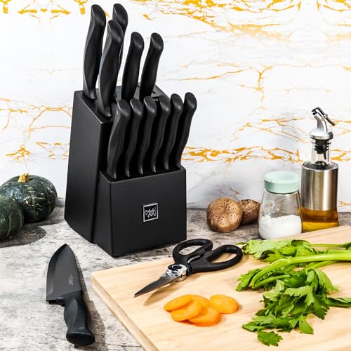 Hunter Knife Set: 15-Piece Black Kitchen Set