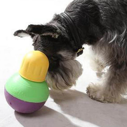 Starmark Bob-A-Lot Interactive Pet Toy: Engaging Fun for Dogs of All Sizes!-Large, Yellow/Green/Purple