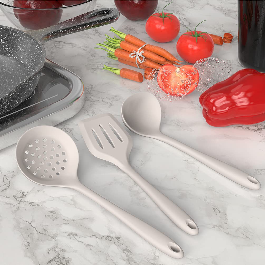 Silicone Kitchen Utensils Set - Heat Resistant, Nonstick, Dishwasher Safe