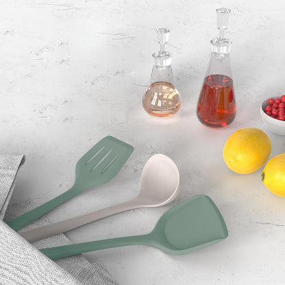 Silicone Kitchen Utensils Set - Heat Resistant, Nonstick, Dishwasher Safe