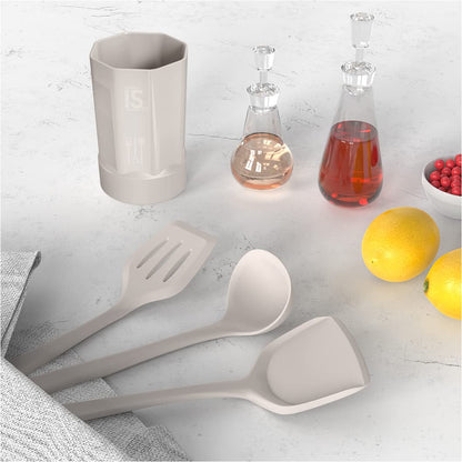 Silicone Kitchen Utensils Set - Heat Resistant, Nonstick, Dishwasher Safe