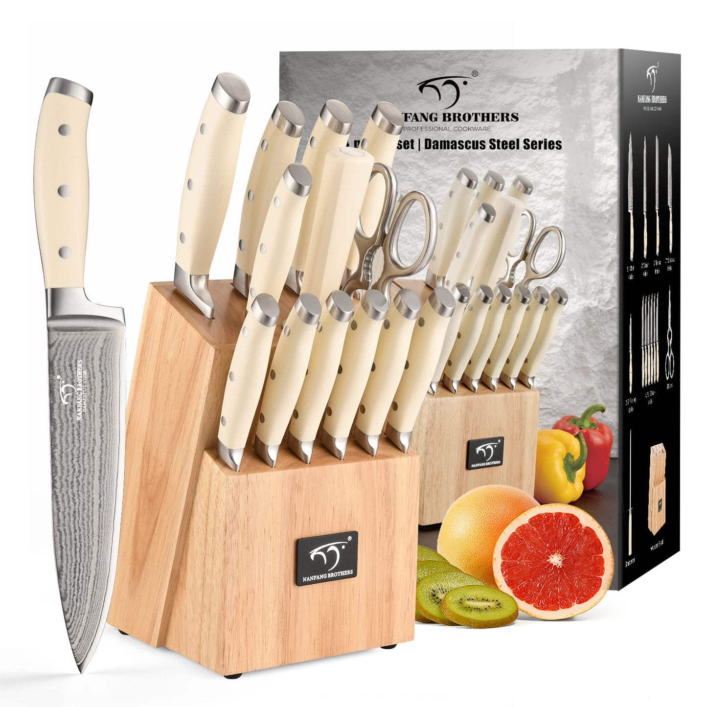 Kitchen Utensils - 9-Piece Damascus Kitchen Knife Set