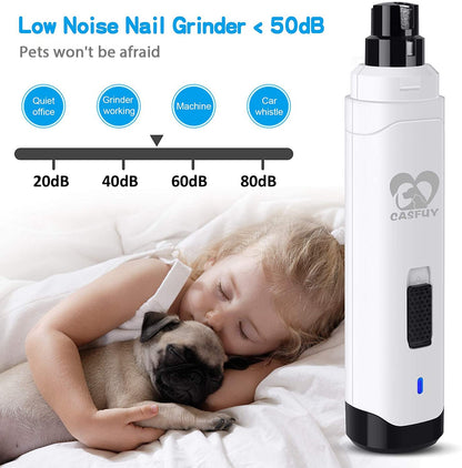 "Elevate Pet Grooming with Casfuy's Electric Nail Grinder - Pain-Free Care for Dogs and Cats of All Sizes!"