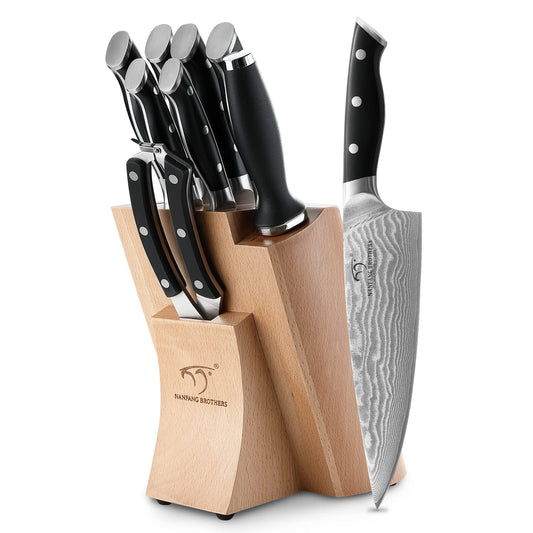 Kitchen Utensils - 9-Piece Damascus Kitchen Knife Set