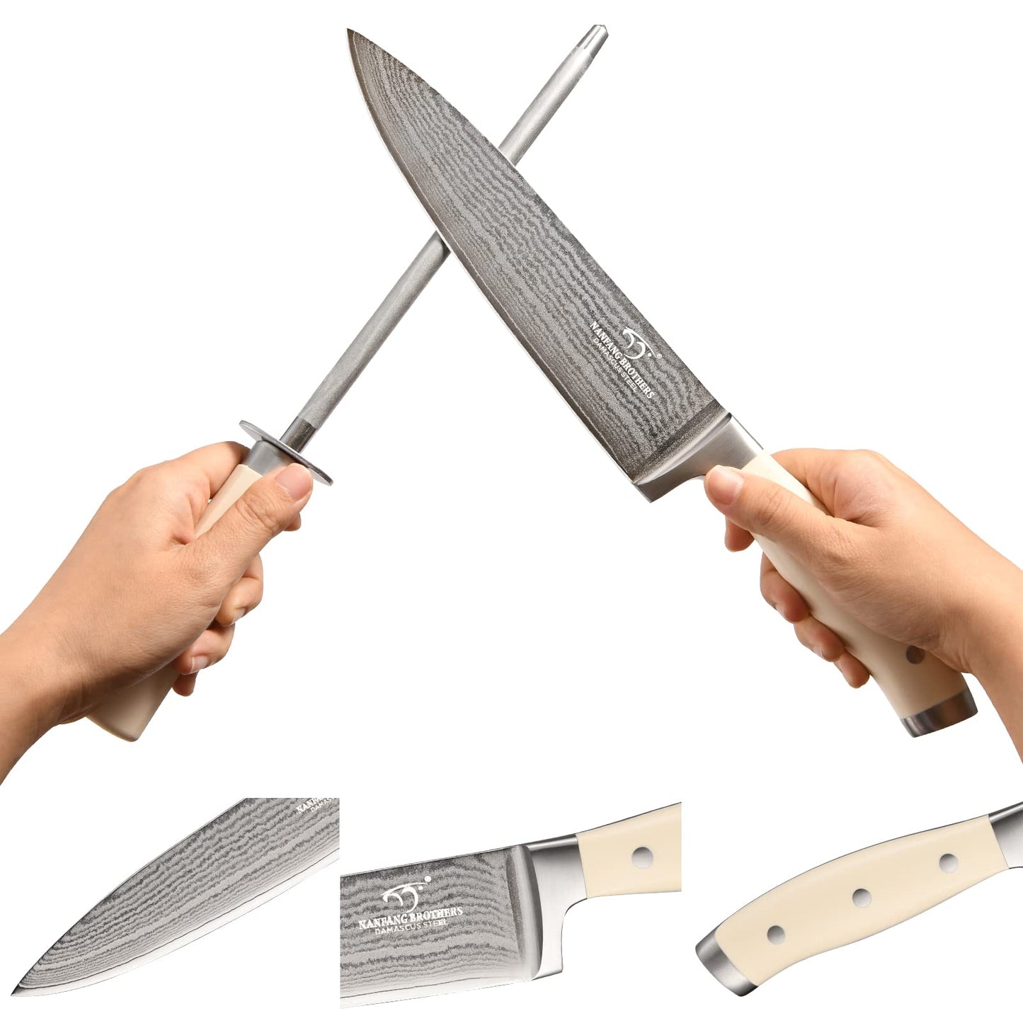 Kitchen Utensils - 9-Piece Damascus Kitchen Knife Set