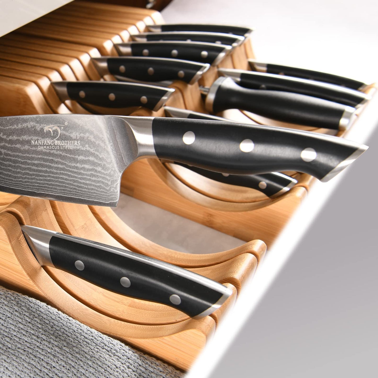 Kitchen Utensils - 9-Piece Damascus Kitchen Knife Set