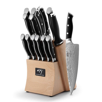 Kitchen Utensils - 9-Piece Damascus Kitchen Knife Set