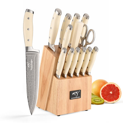 Kitchen Utensils - 9-Piece Damascus Kitchen Knife Set