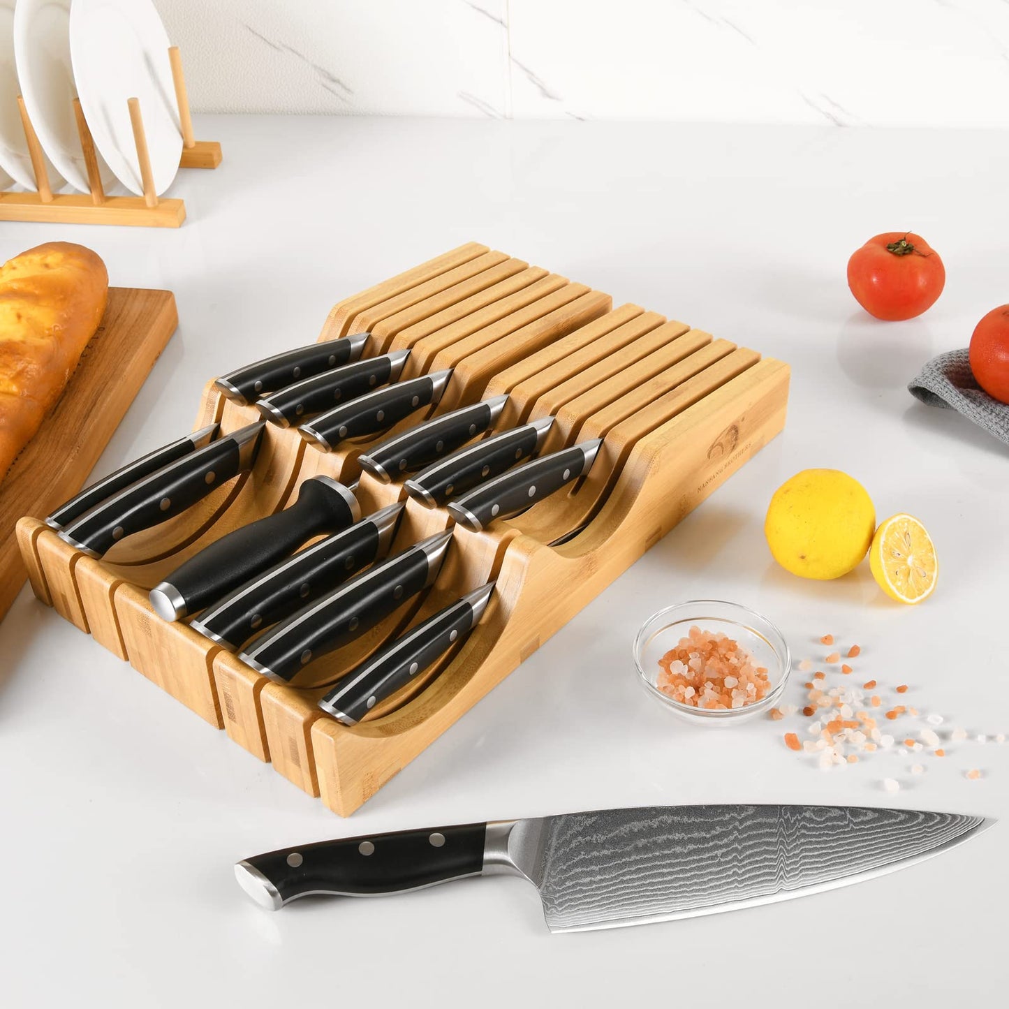 Kitchen Utensils - 9-Piece Damascus Kitchen Knife Set