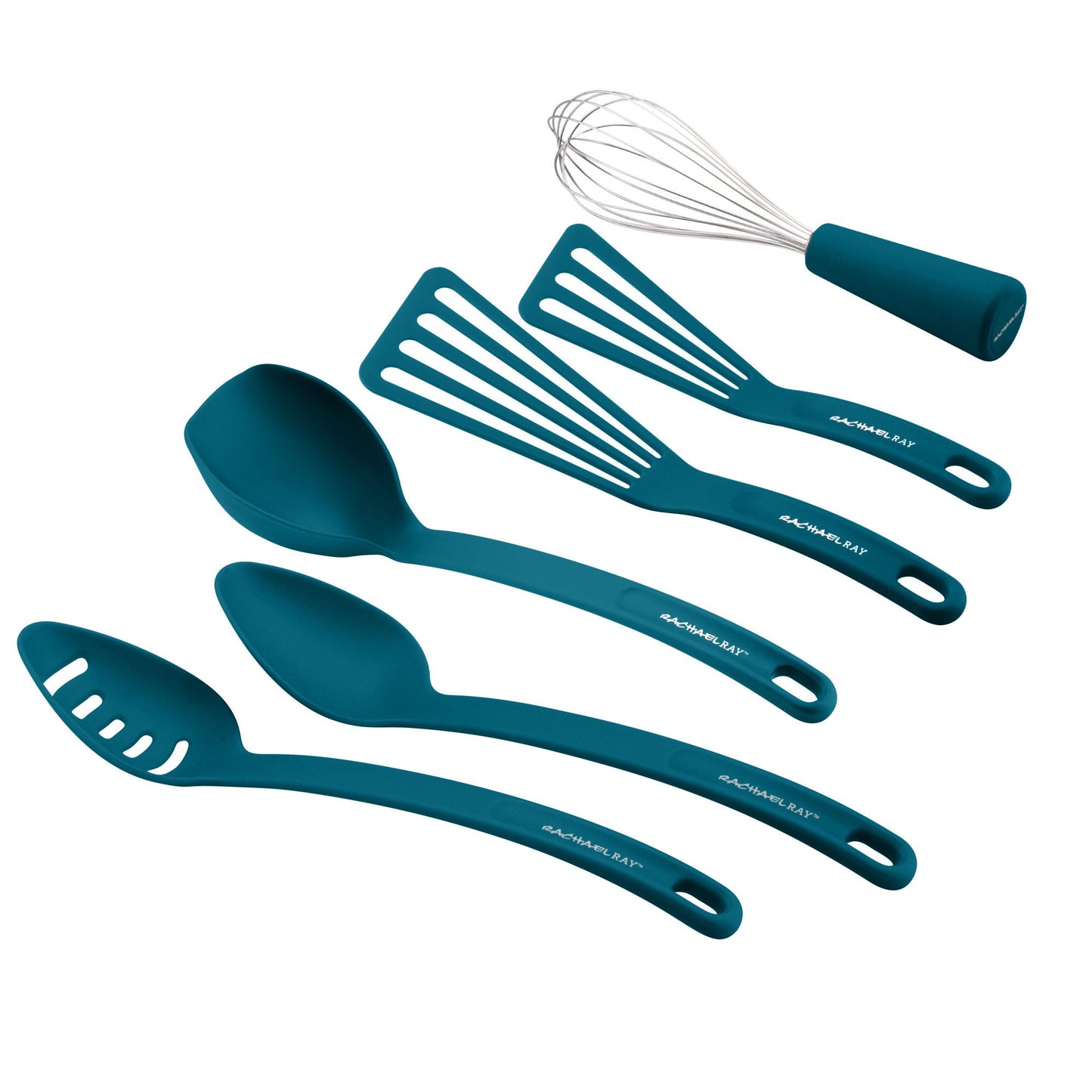 Rachael Ray Gadgets Utensil Kitchen Cooking Tools Set, 6 Piece, Marine Blue