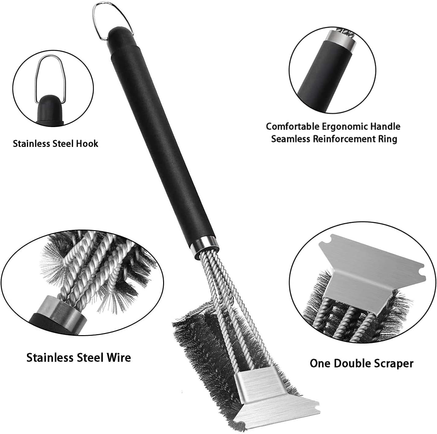 BBQ - 2 Pack Grill Brush - Bristle Free