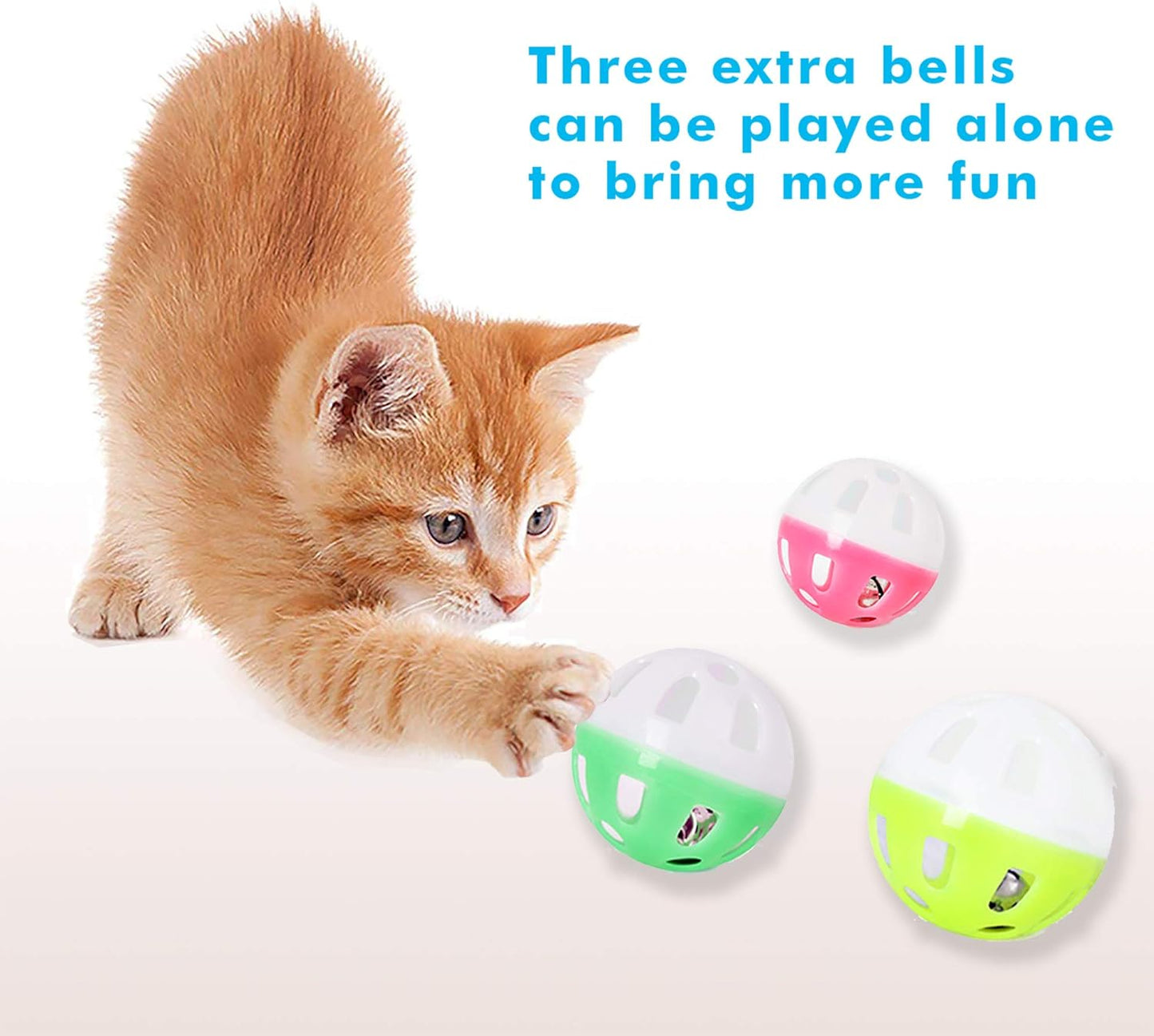 Sky Blue Cat Fun 3-Level Ball Tower: Durable, Interactive, and Entertaining!