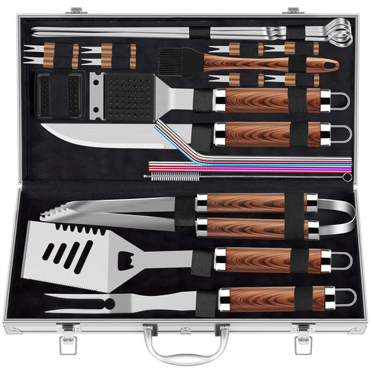 BBQ - ROMANTICIST 25-Piece Stainless Steel Grill Tool Set