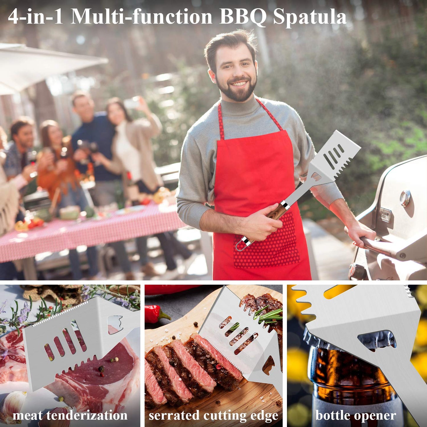 BBQ - ROMANTICIST 25-Piece Stainless Steel Grill Tool Set