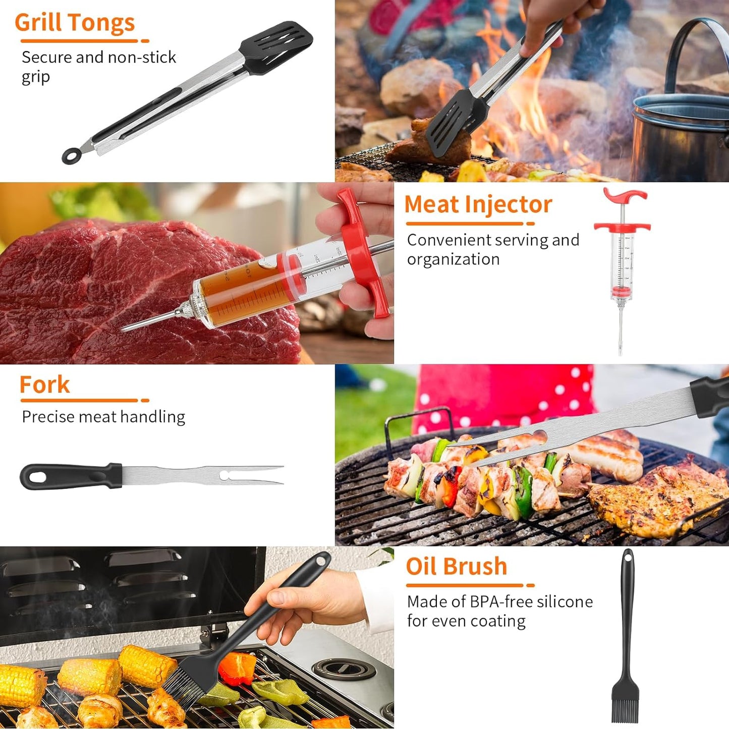 BBQ - Anpro 139-Piece BBQ Accessories Set