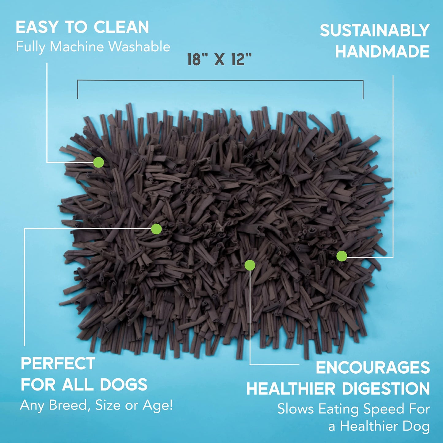 "Elevate playtime and mealtime with Paw 5's Small Dog Snuffle Mat – reducing boredom and anxiety while providing brain-stimulating fun and slow feeding benefits, plus a cozy small dog bed included!"