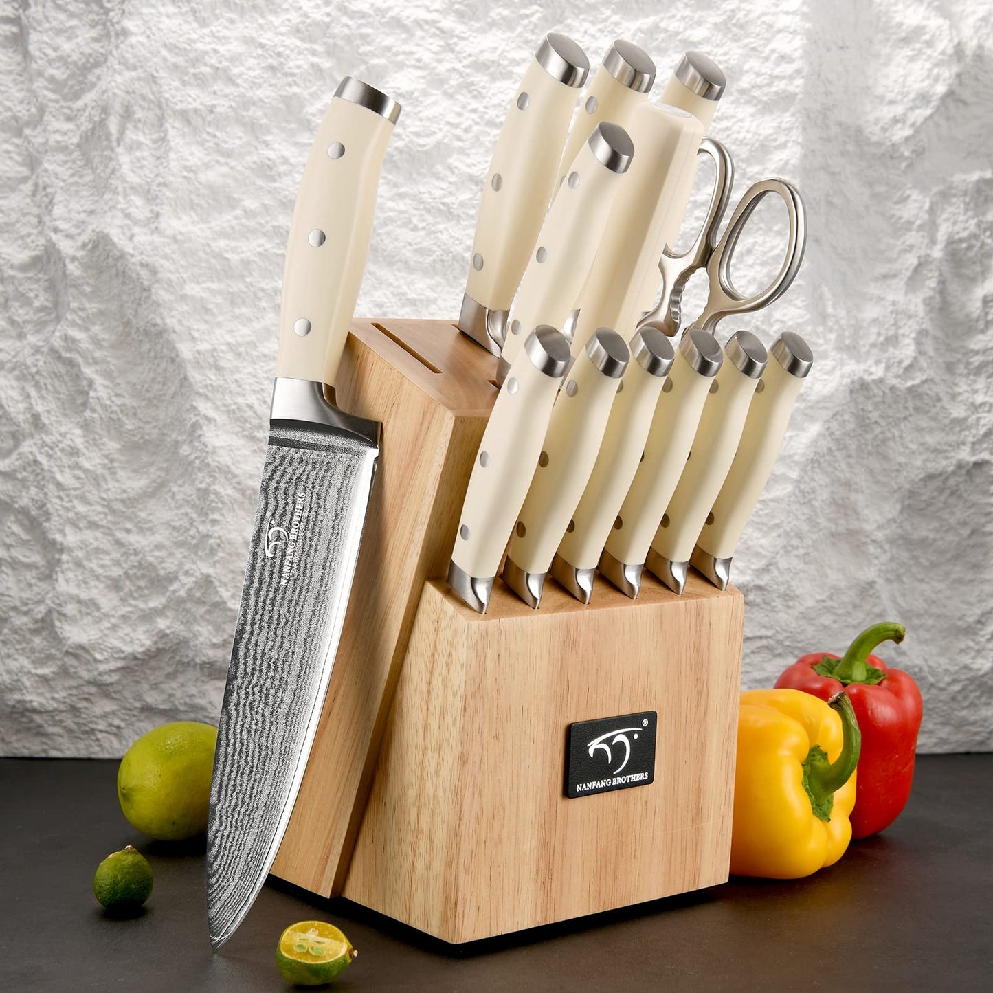 Kitchen Utensils - 9-Piece Damascus Kitchen Knife Set