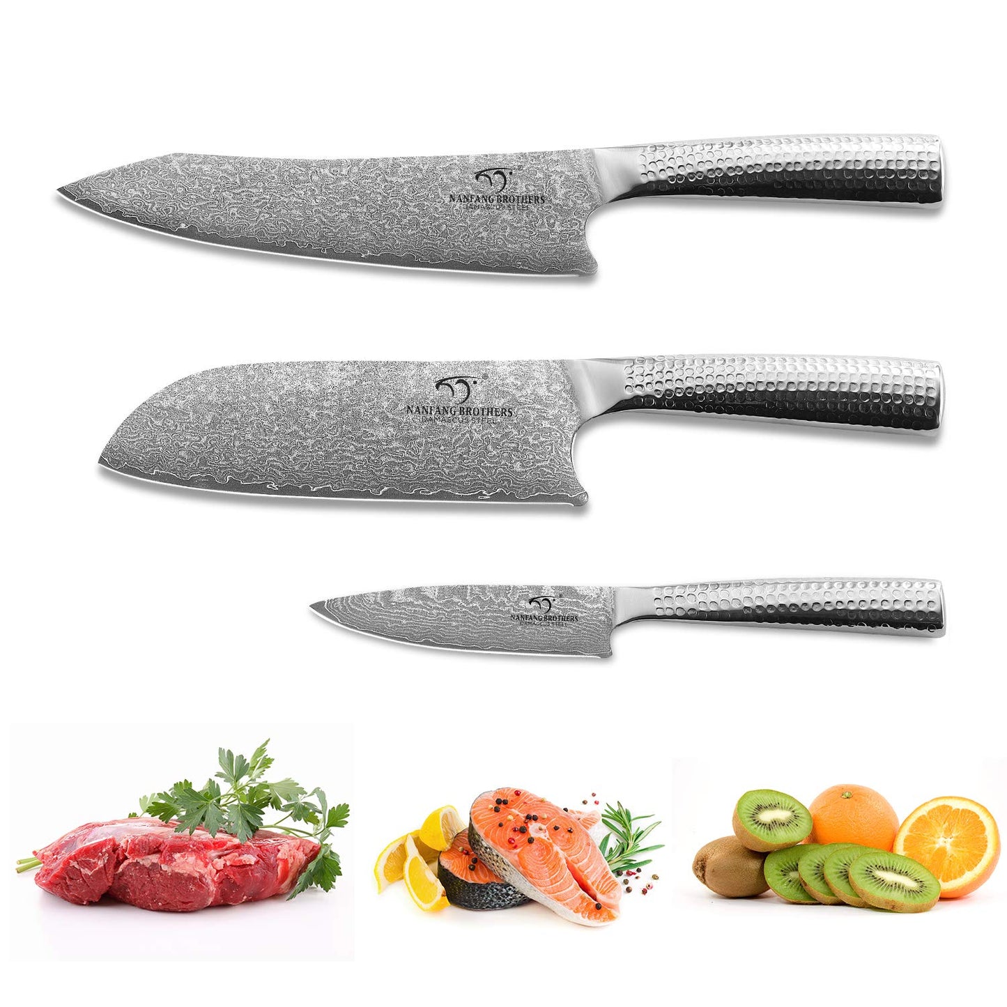 Kitchen Utensils - 9-Piece Damascus Kitchen Knife Set