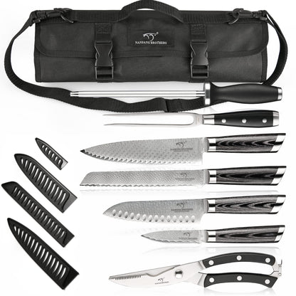 Kitchen Utensils - 9-Piece Damascus Kitchen Knife Set