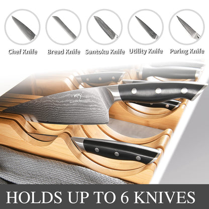 Kitchen Utensils - 9-Piece Damascus Kitchen Knife Set