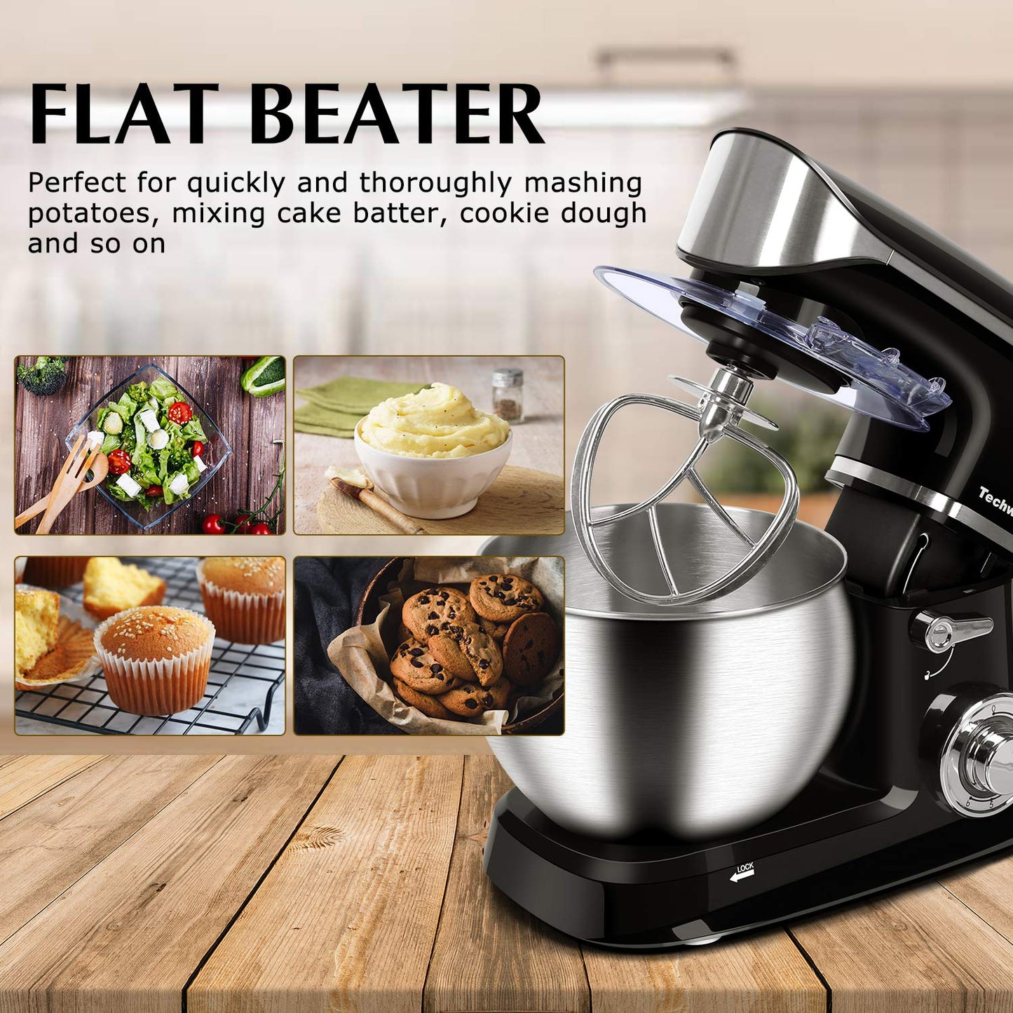 Techwood 6-QT 400W Electric Stand Mixer: Best Kitchen Tool