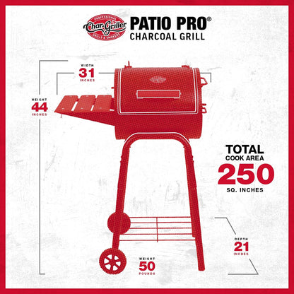 BBQ Char-Griller 1515 Patio Pro Charcoal Grill