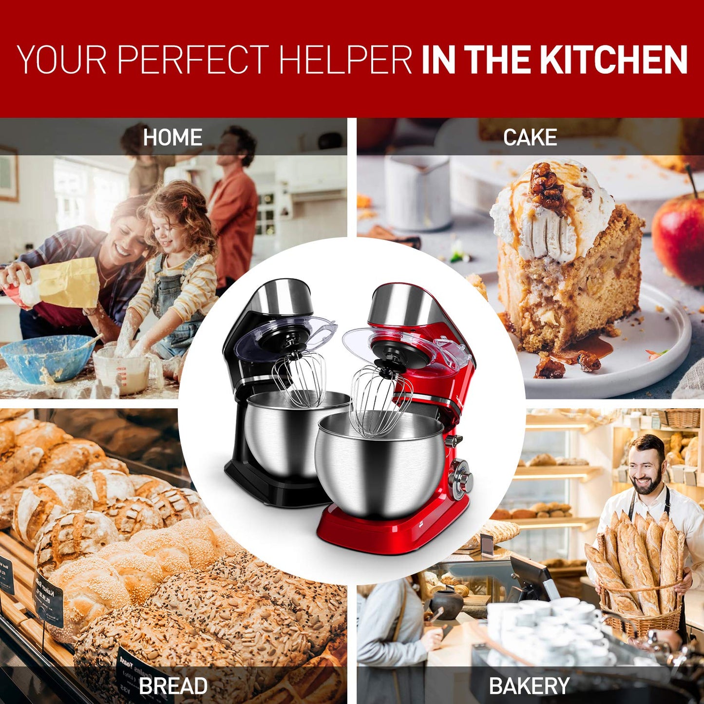 Techwood 6-QT 400W Electric Stand Mixer: Best Kitchen Tool