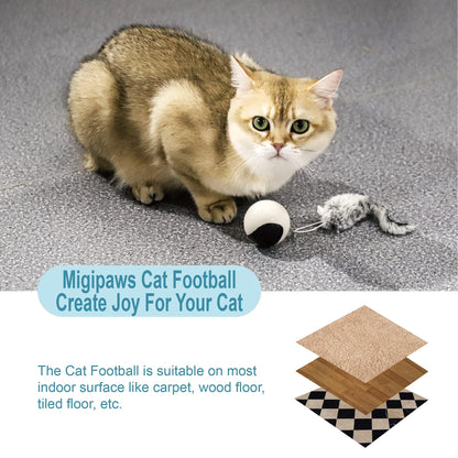 "Ultimate Fun with Best Cat Toys: Migipaws Interactive Cat Ball Set with Rolling Chase Ball, Fluffy Tail, and Small Mice - Rechargeable & Entertaining"