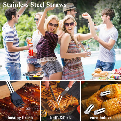 BBQ - ROMANTICIST 25-Piece Stainless Steel Grill Tool Set