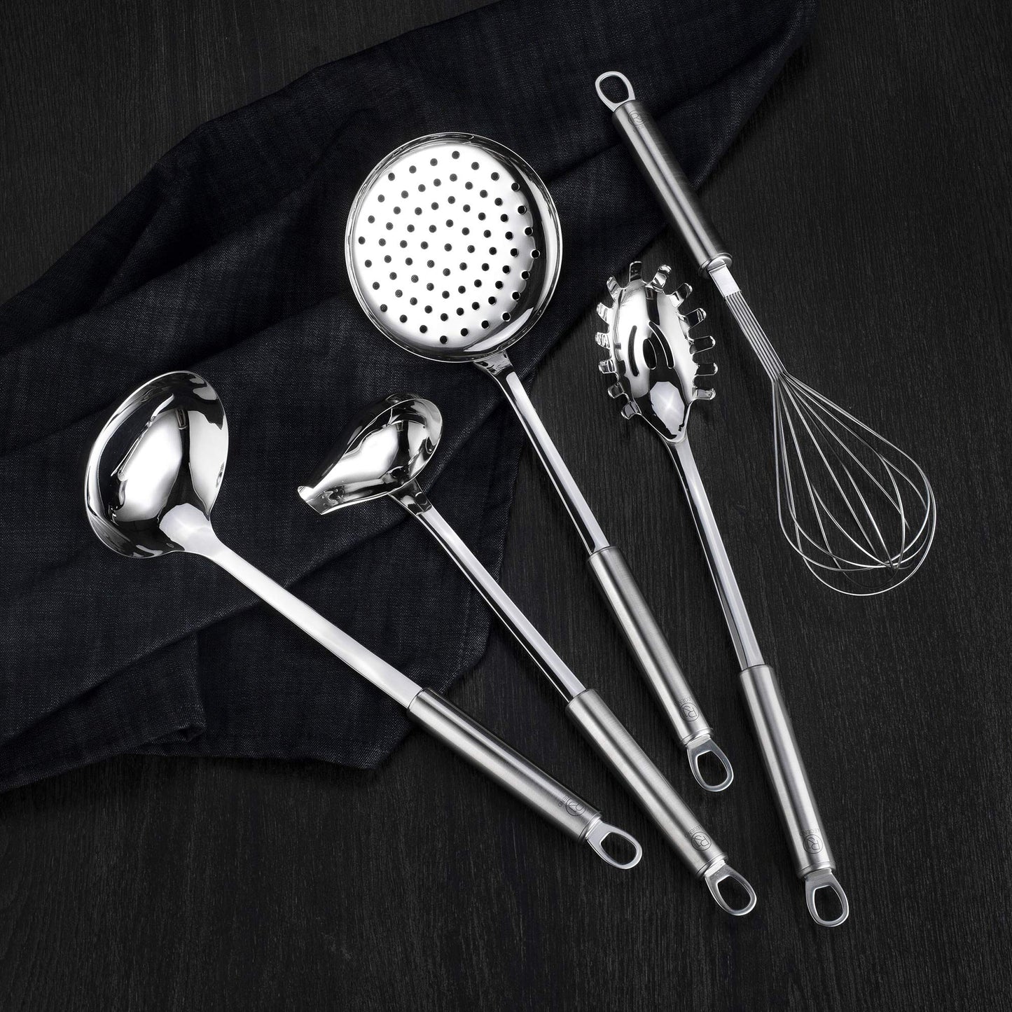 RJ Legend 5-Piece Stainless Steel Kitchen Utensils Set